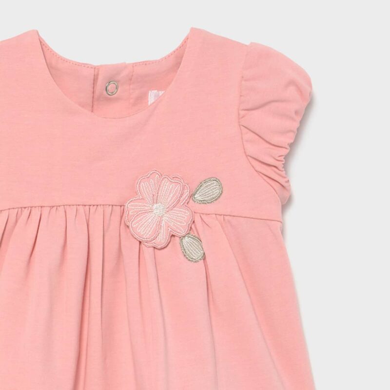 Baby Girl Pink Dress With Headband - Image 3