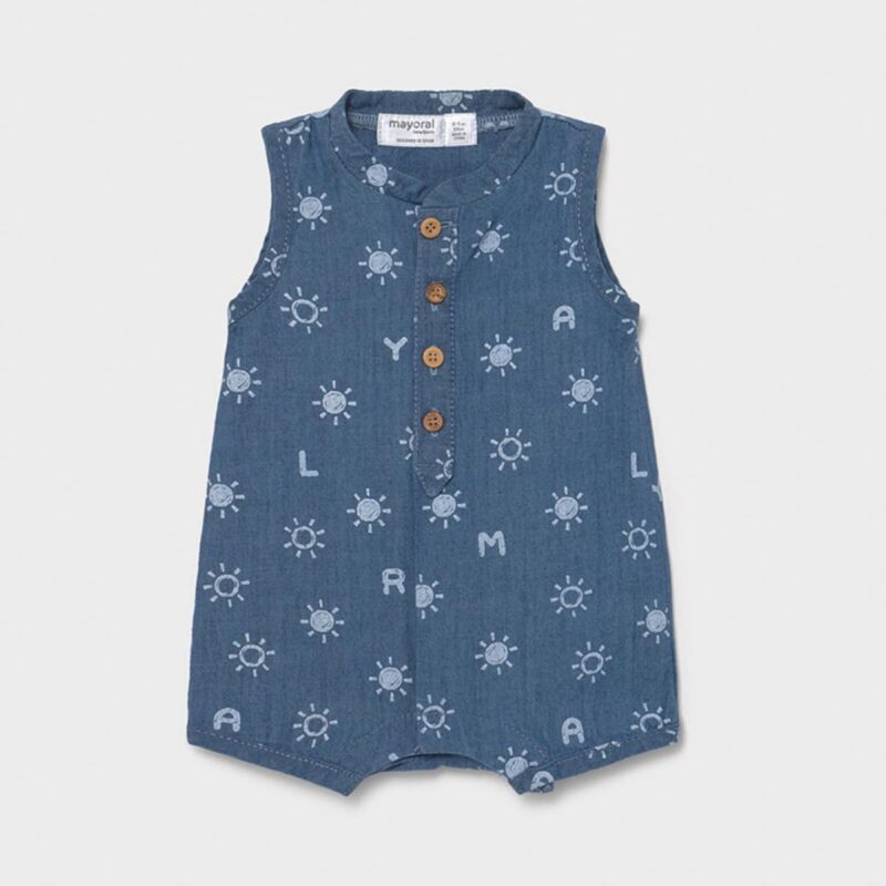 Onesie for newborn Blue denim