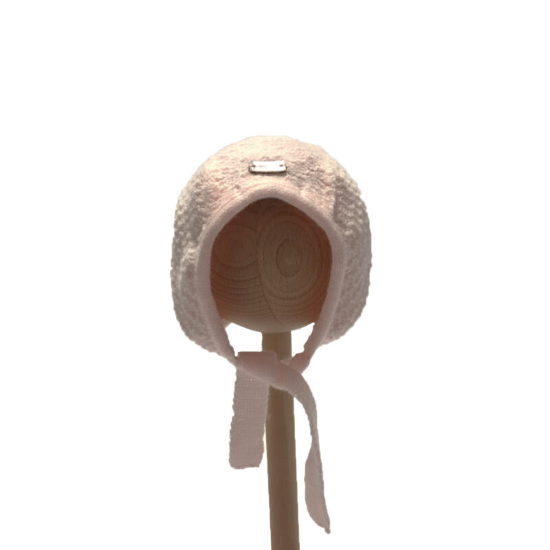 Baby Girl Pink Knitted Hat - Image 2