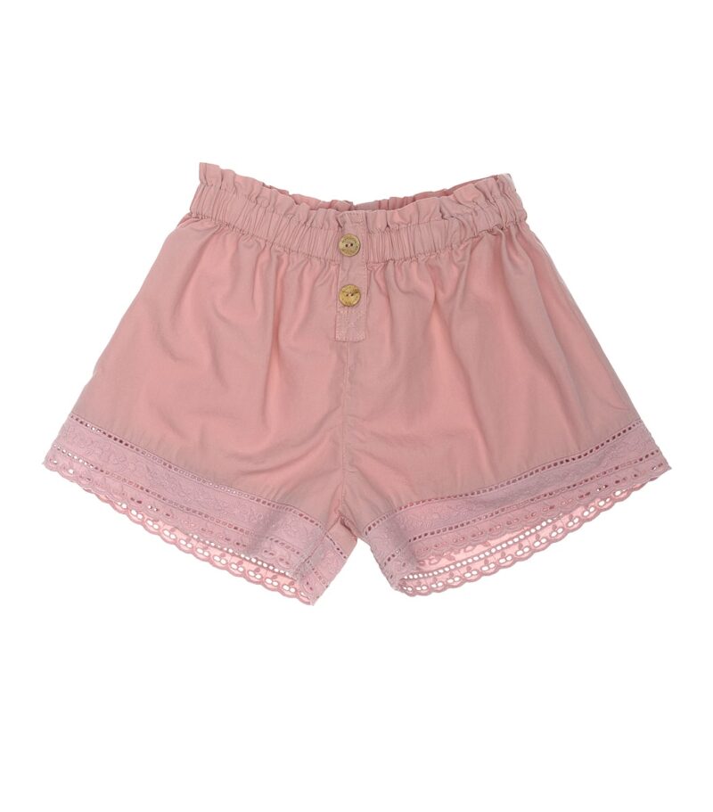 Broderie Anglaise Shorts Pink