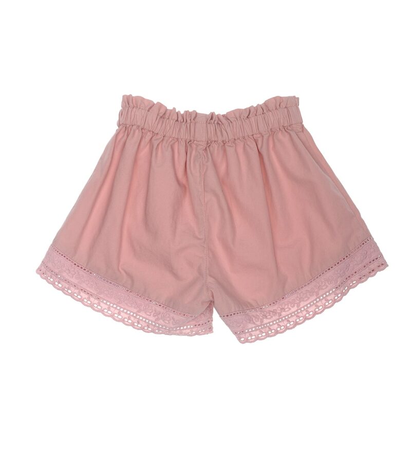 Broderie Anglaise Shorts Pink - Image 2