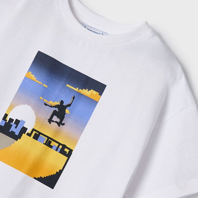 White T-shirt skate - Image 3