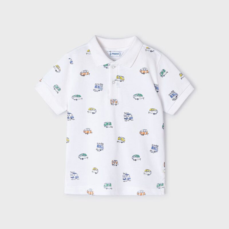 White Polo Little Vans