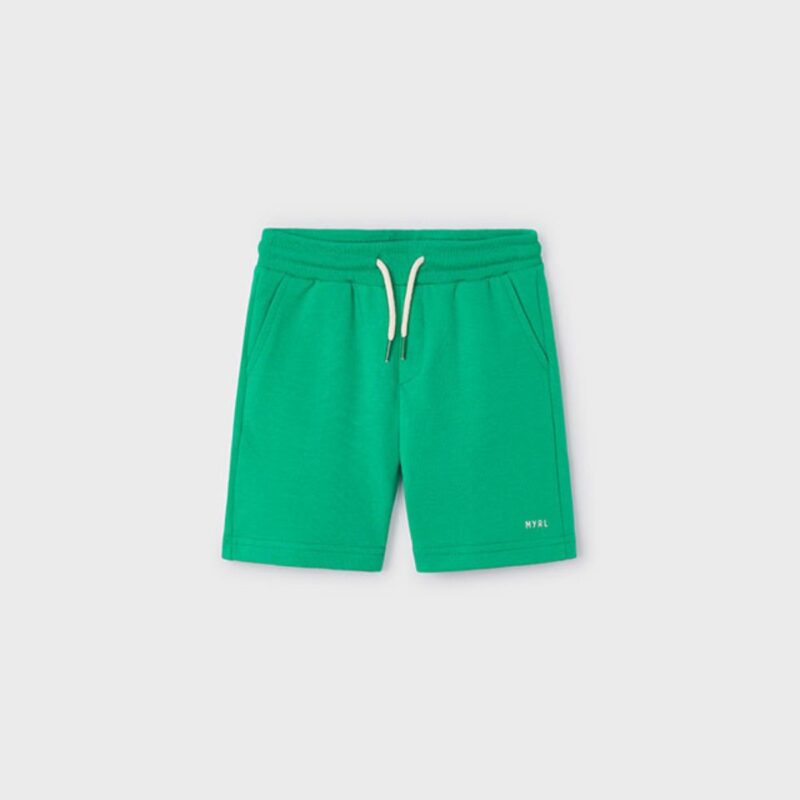 Bright Green Basic Cotton Shorts