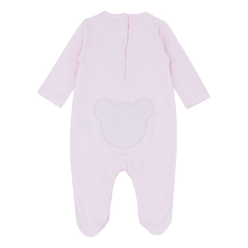 Bear Applique Cotton All in One Pink - Image 2
