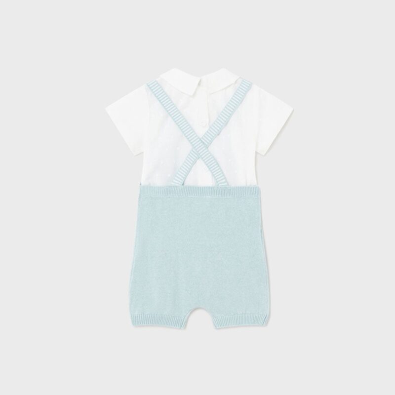 Newborn 2 Piece Blue Dungaree Set - Image 2