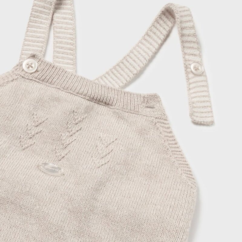 Newborn 2 Piece Nude Dungaree Set - Image 3