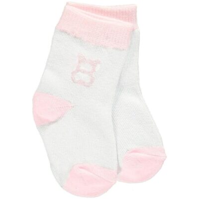 Alpine Girl Socks Pale Pink and White