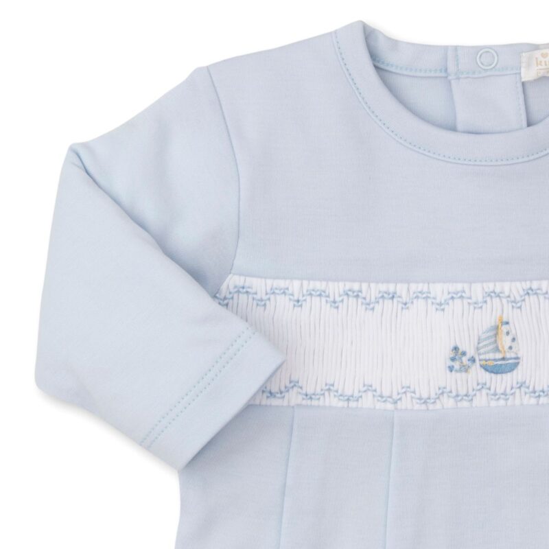 Boys Blue Cotton Summer Medley Babygrow - Image 2