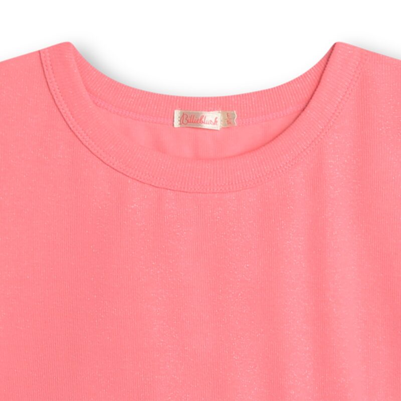 Girls Pink Embroidered Tulle Dress - Image 3