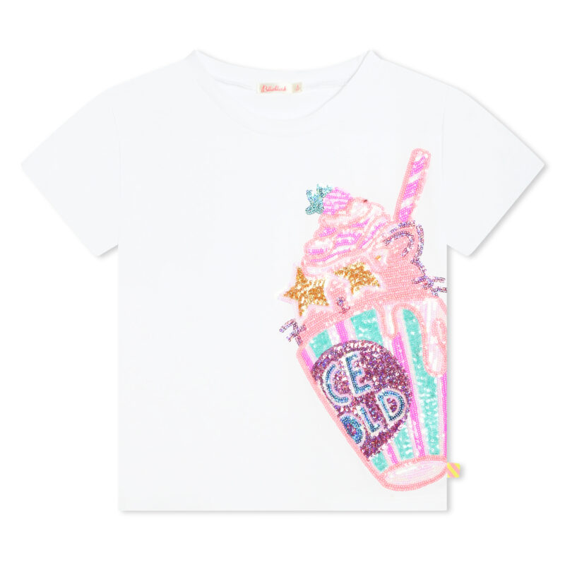 Sequin Ice Cream T-shirt - White - Image 8