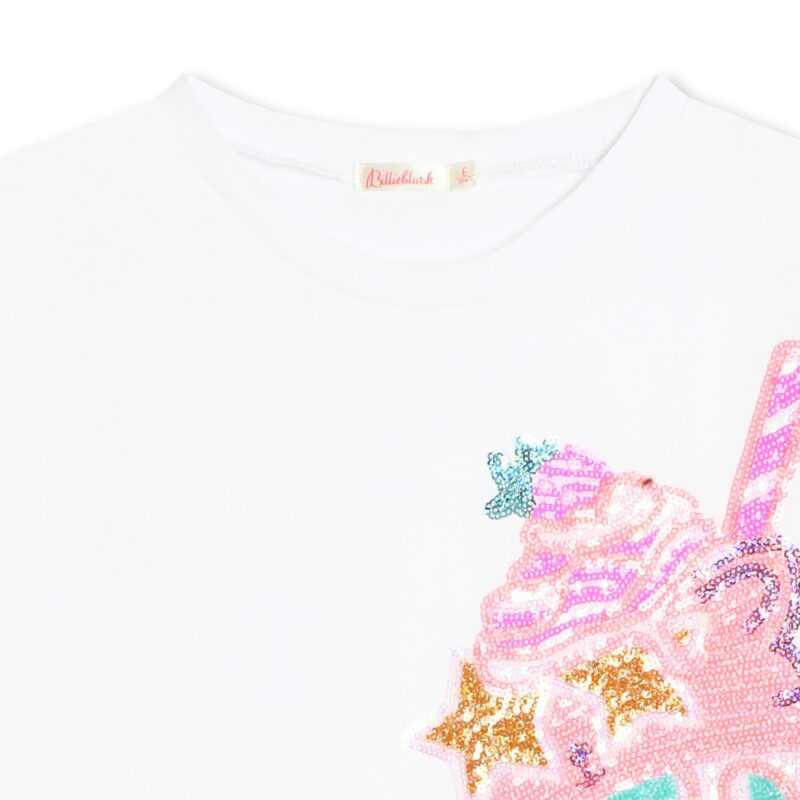 Sequin Ice Cream T-shirt - White - Image 7