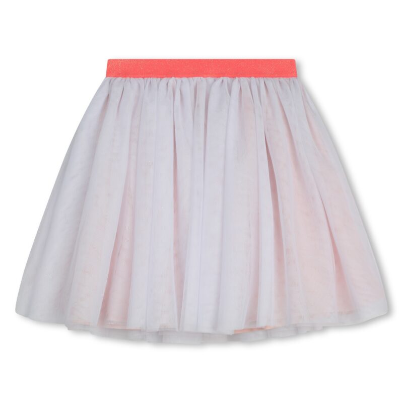 Girls White Sequin & Glitter Tulle Skirt - Image 2