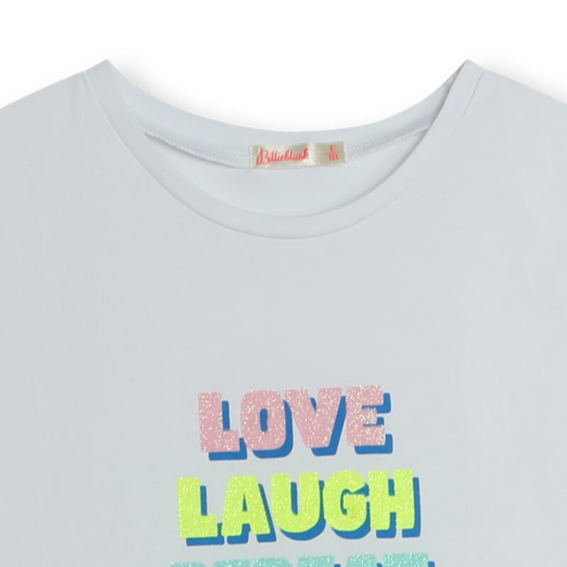 Girls White Tiered Cotton Dress - Image 2