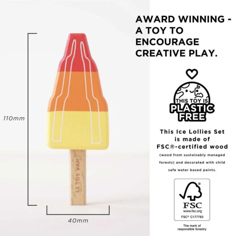 Wooden Ice Lollies Popsicles - Image 3