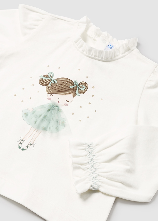 Baby Tulle Applique T-Shirt - Image 2