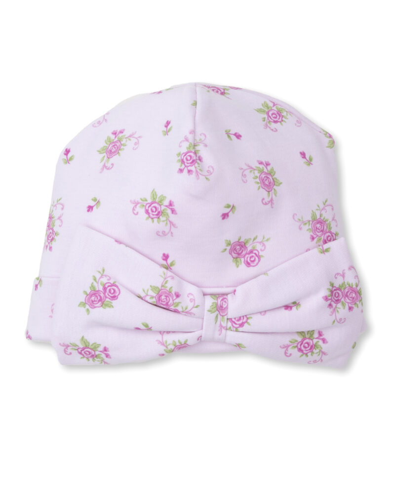 Baby Girls Pink Rose Scrolls Hat