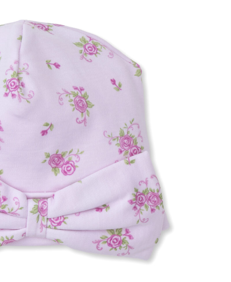 Baby Girls Pink Rose Scrolls Hat - Image 2