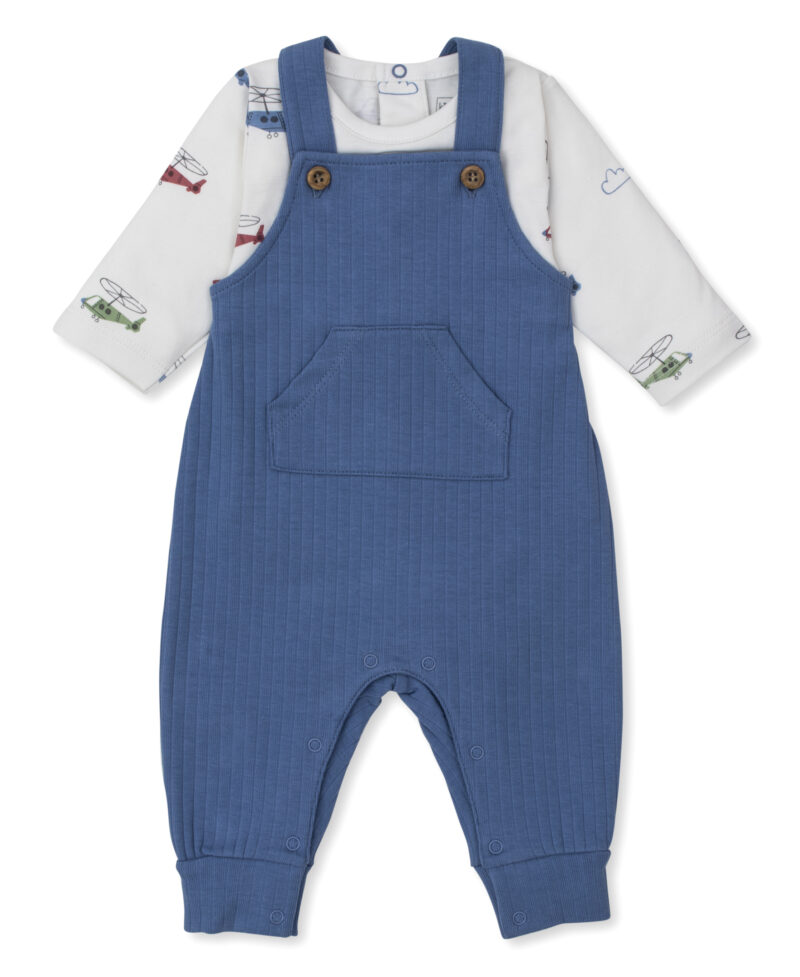 Boys Blue Helicopter Rescue Babysuit Set