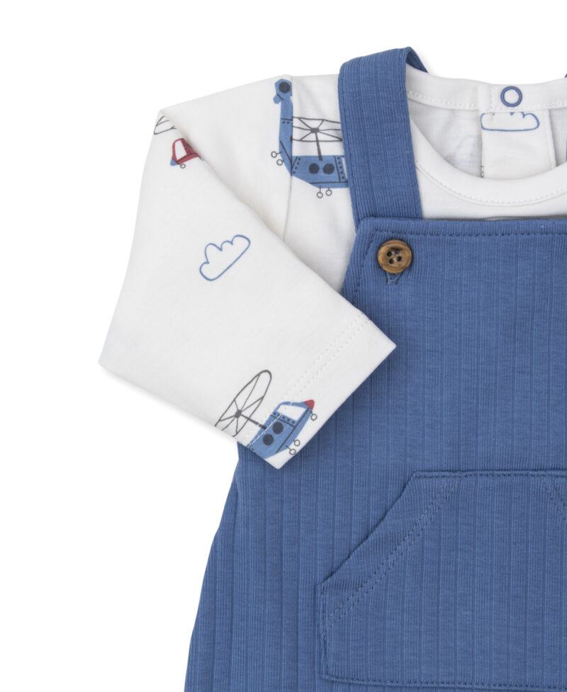 Boys Blue Helicopter Rescue Babysuit Set - Image 4