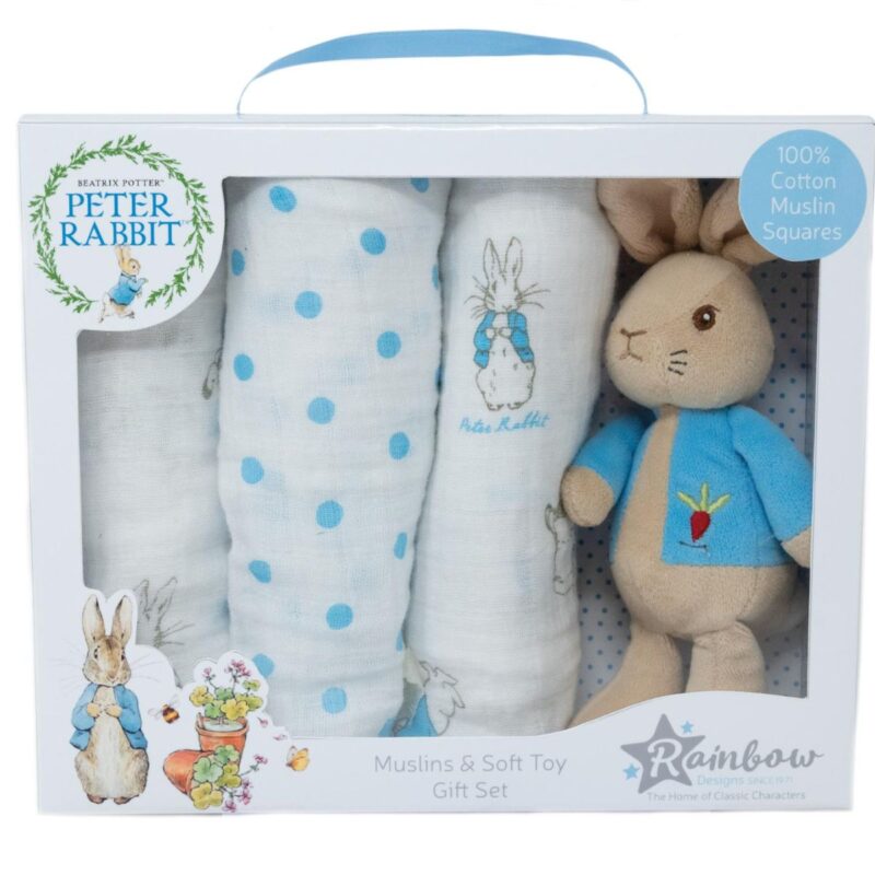 Peter Rabbit Soft Toy & Muslin Gift Set - Image 3