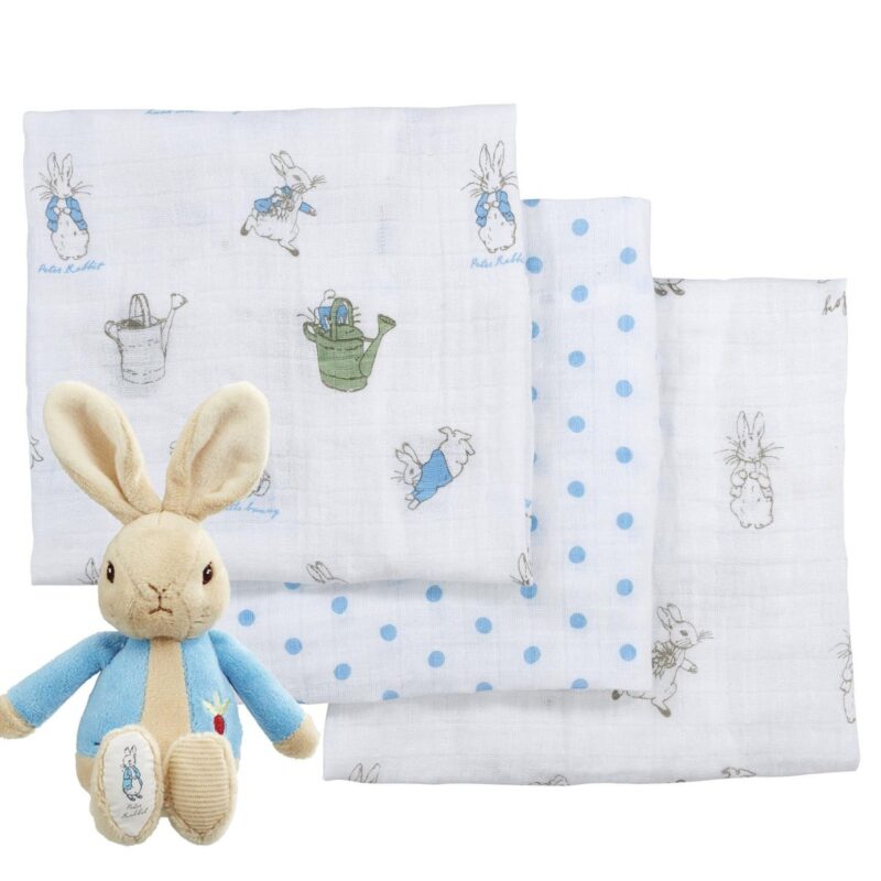 Peter Rabbit Soft Toy & Muslin Gift Set - Image 4