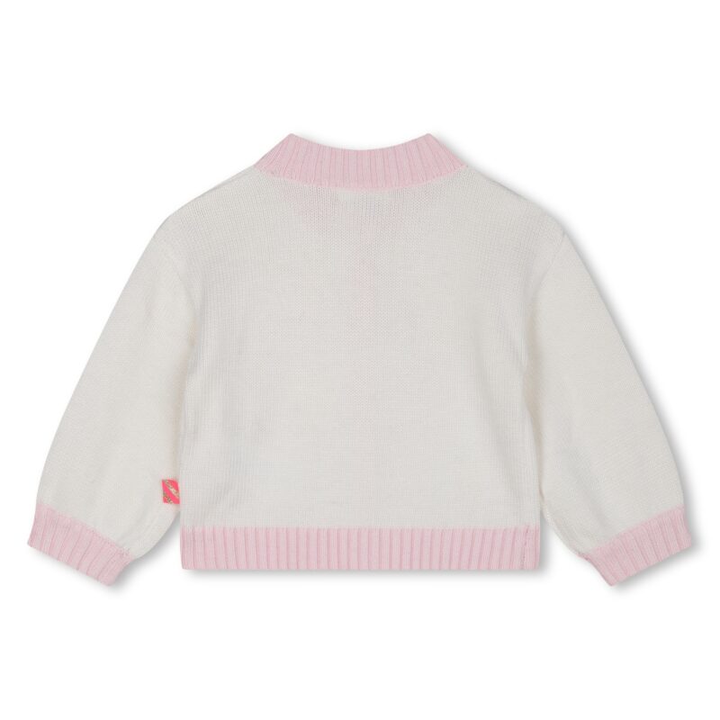 Ivory Girl Cardigan With Hearts And Stars - Image 3