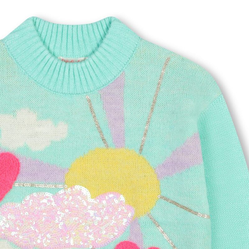 Knitted Sun and Clouds Jumper - Image 3