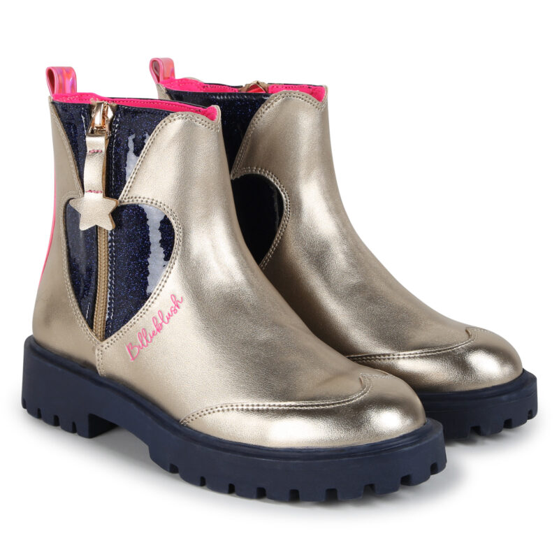 Sequined Zip-up Ankle Boots