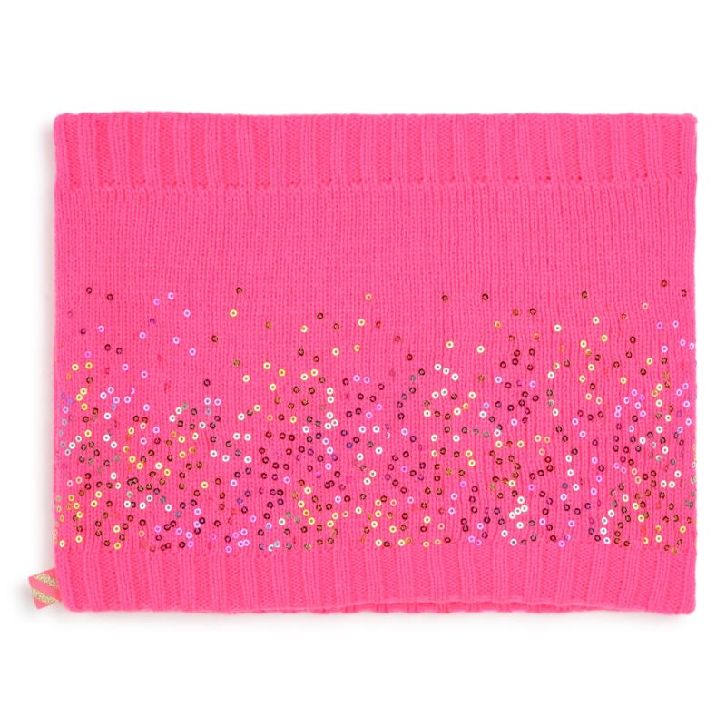 Sparkly knitted Snood Pink - Image 2