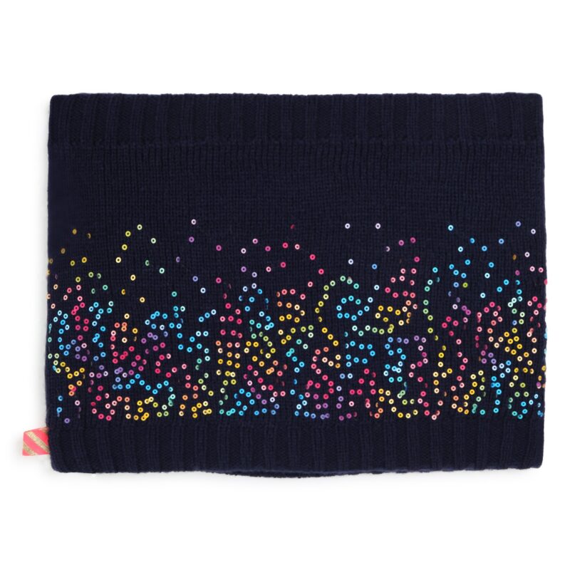 Sparkly knitted Snood Navy - Image 2