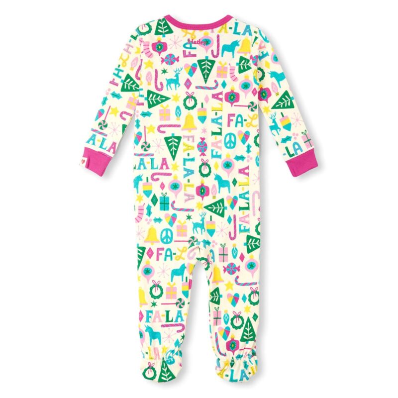Pink Falala Organic Cotton Zip Footie - Image 2