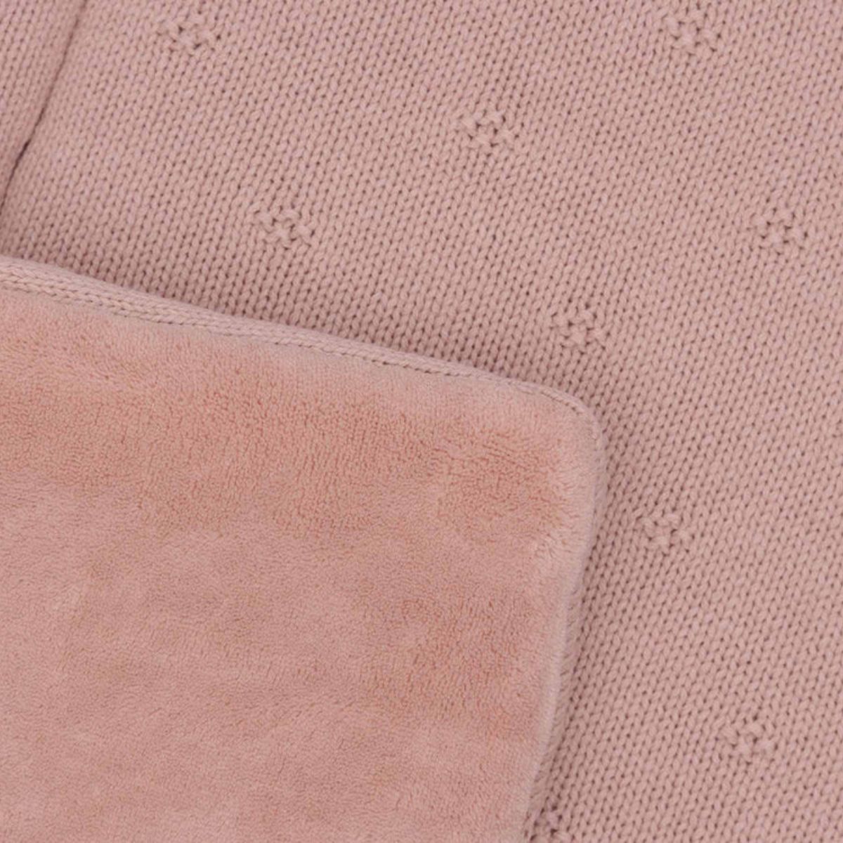 Playpen Mat 75x95cm Check Knit - Wild Rose - Image 2