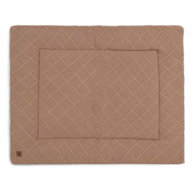 Playpen Mat 75x95cm Check Knit - Biscuit