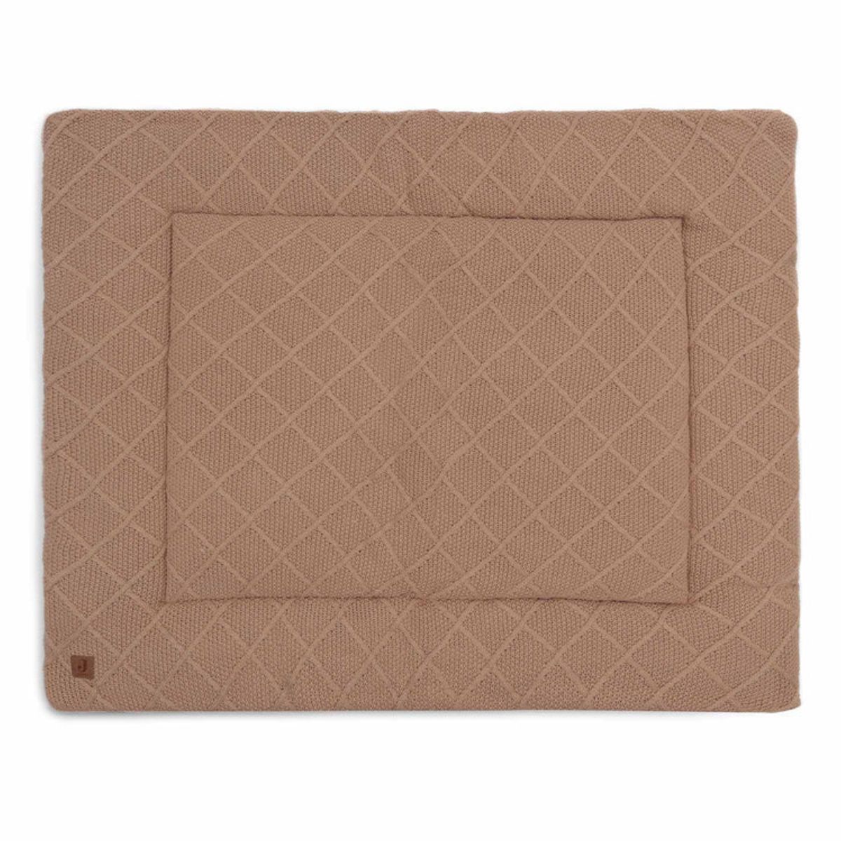 Playpen Mat 75x95cm Check Knit - Biscuit