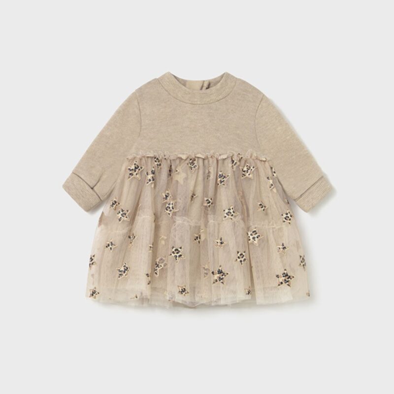 Newborn Oat Tulle Dress