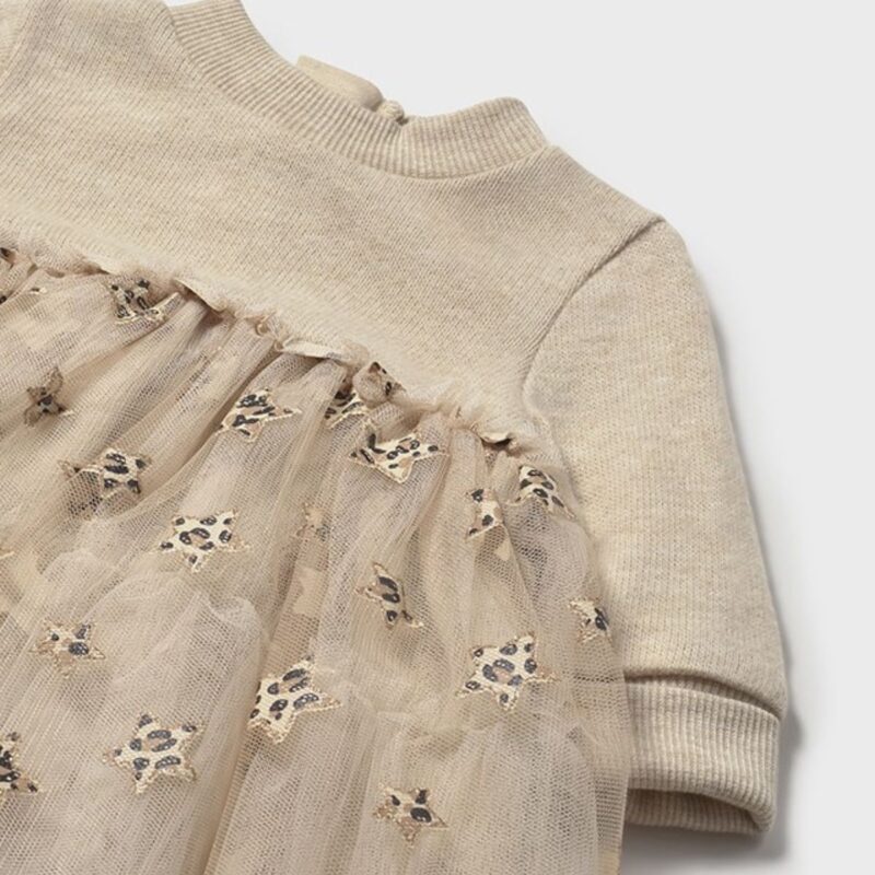 Newborn Oat Tulle Dress - Image 3