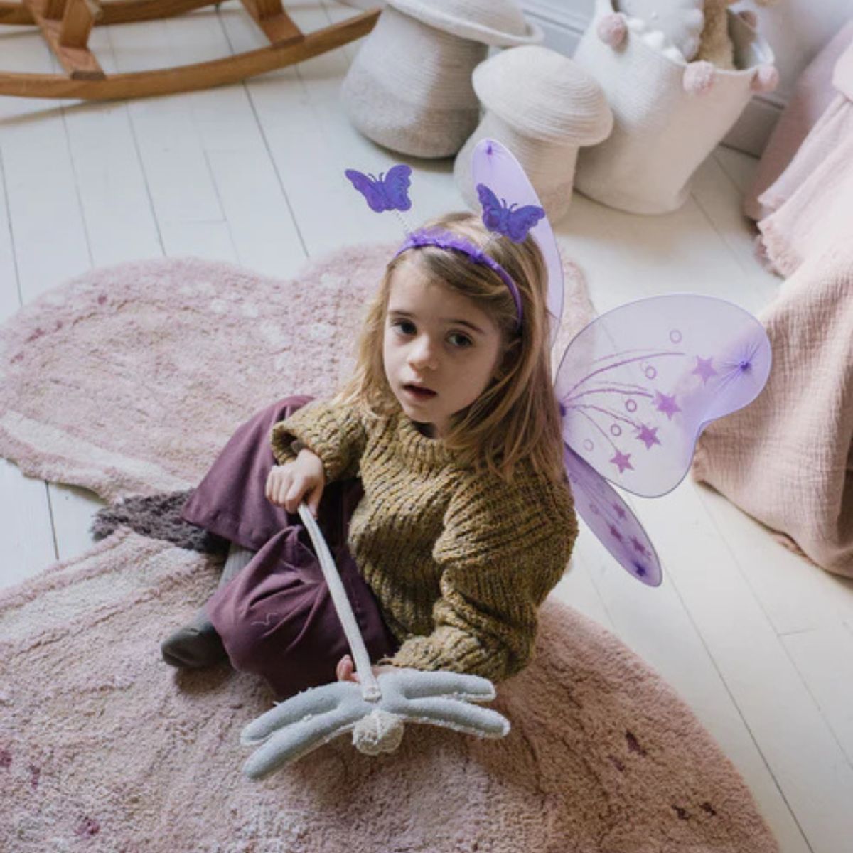 Washable Animal Rug Baby Butterfly (90 x 120 cm) - Image 2