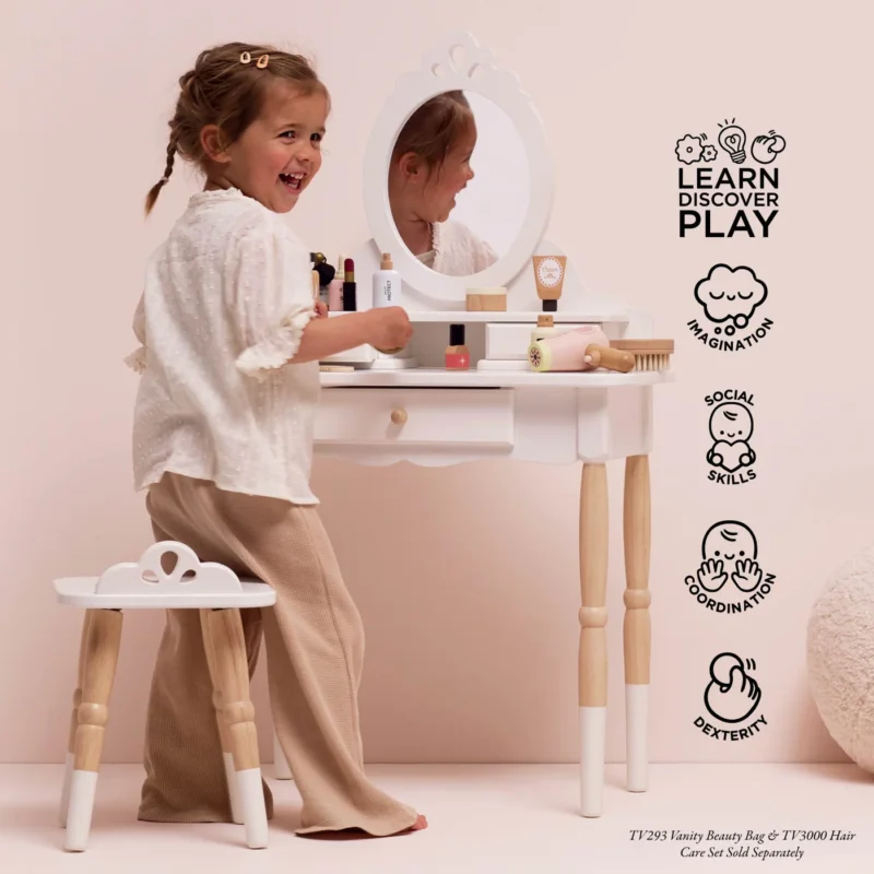 Dressing-up Vanity Table & Stool - Image 3