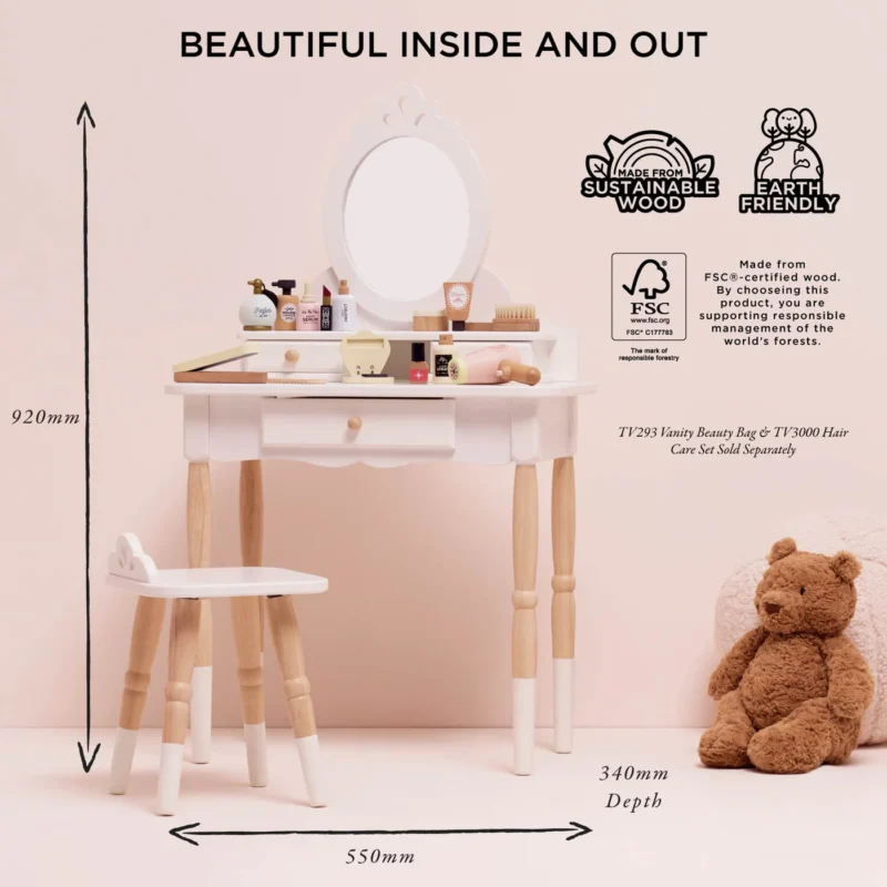 Dressing-up Vanity Table & Stool - Image 4