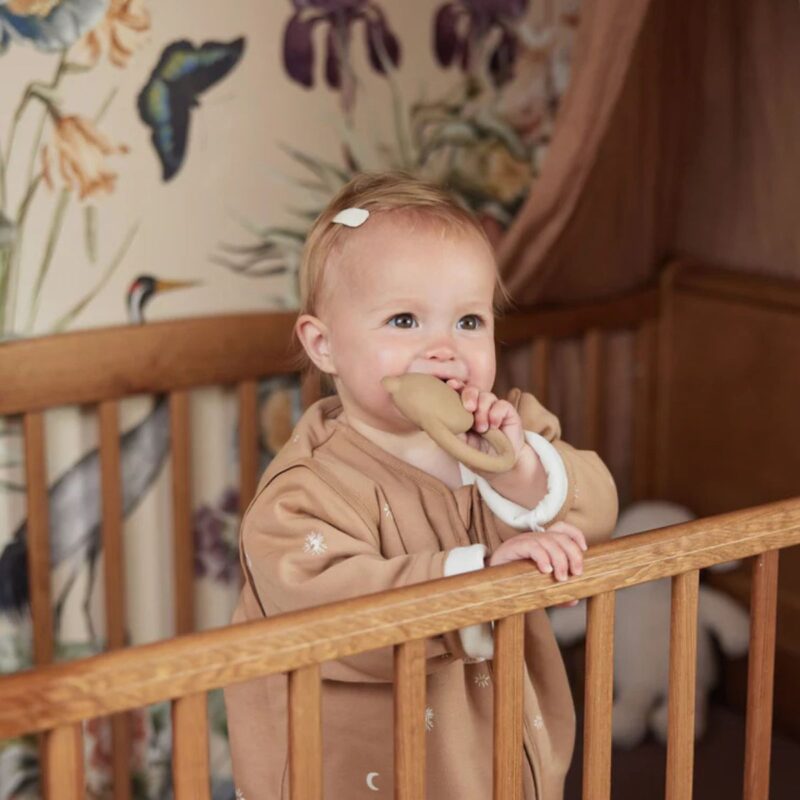 Teething Ring Rubber Teddy Bear - Biscuit - Image 2