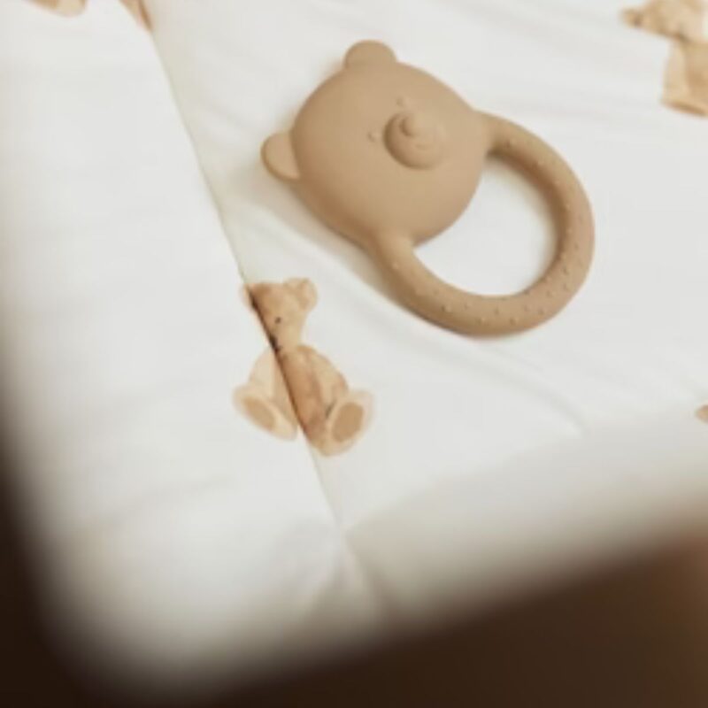 Teething Ring Rubber Teddy Bear - Biscuit - Image 3