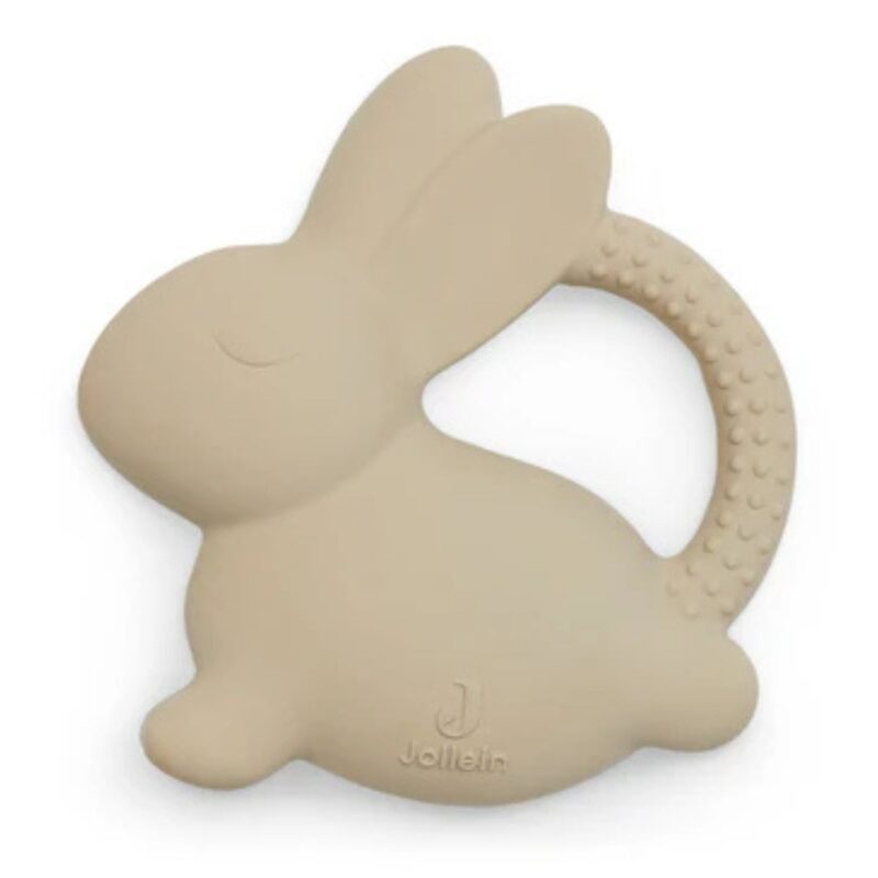 Teething Ring Rubber Bunny - Nougat