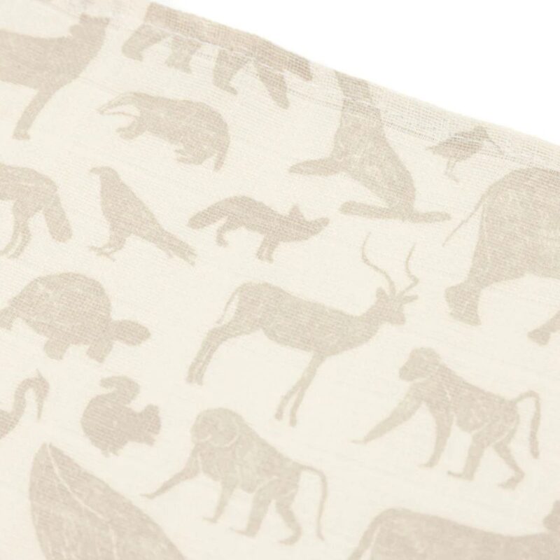 Cloth Muslin 70x70cm Animals - Nougat - 3 Pack - Image 3