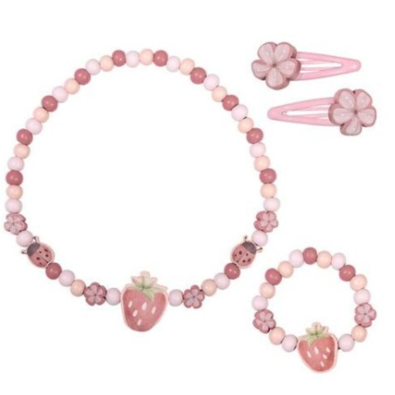 Wooden Jewellery Set - Strawberry