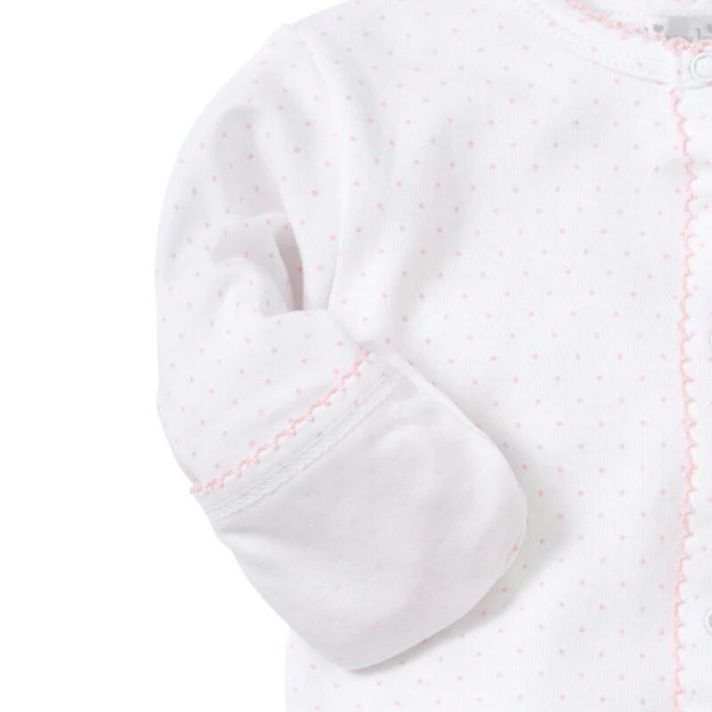 White/Pink New Kissy Dots Print Footie - Image 2