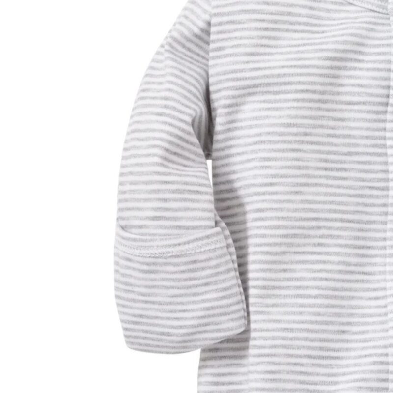 Kissy Essentials Grey Stripe Footie - Image 2