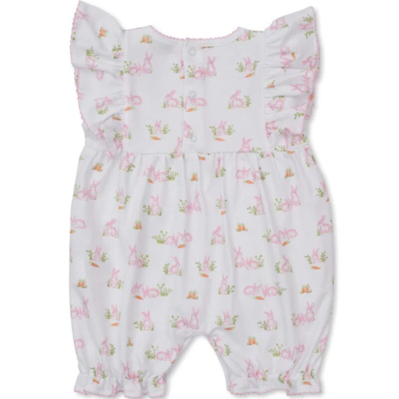Baby Bunny Patch Pink Print Playsuit - Image 2