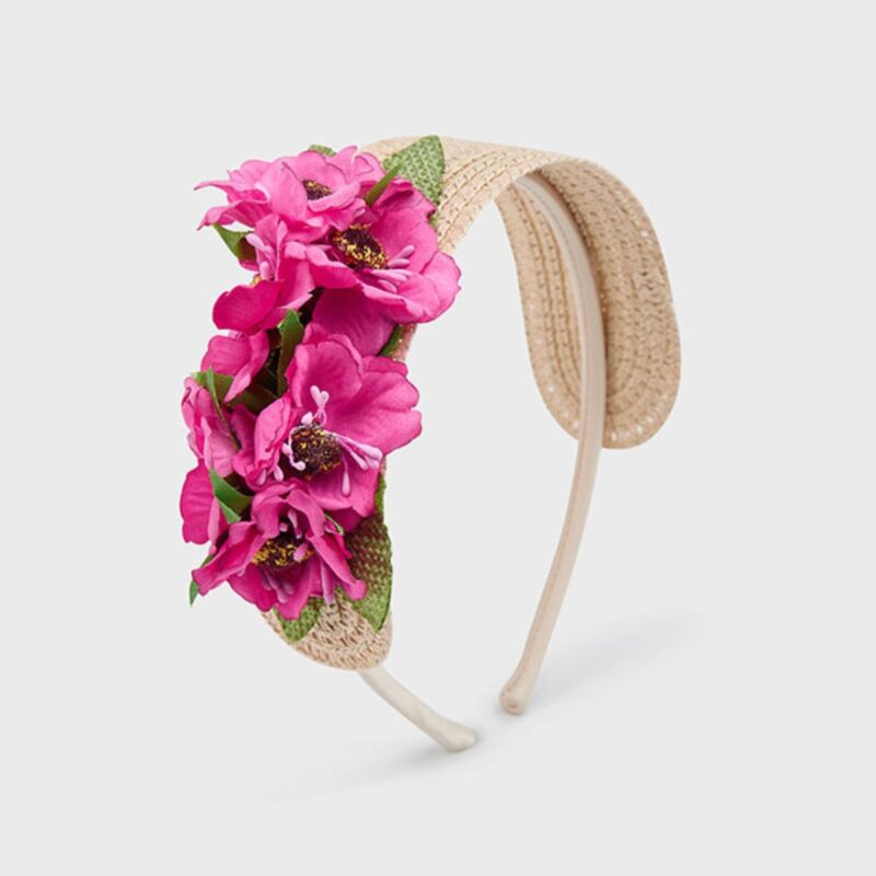 Girl Pink Flower Headband