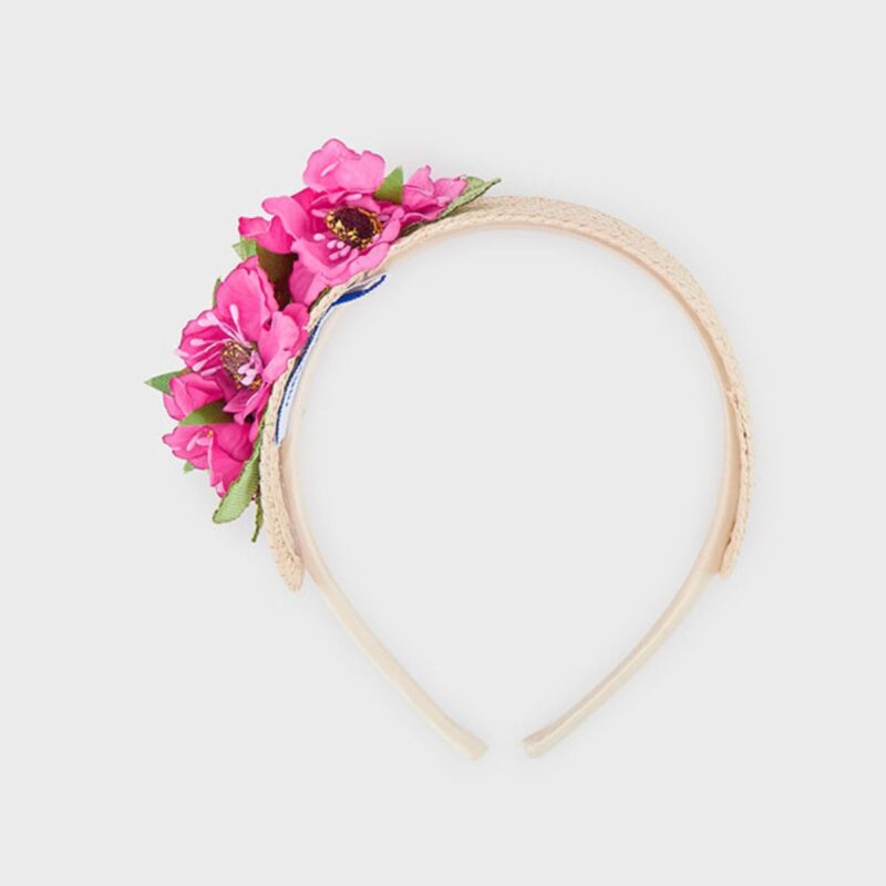 Girl Pink Flower Headband - Image 2
